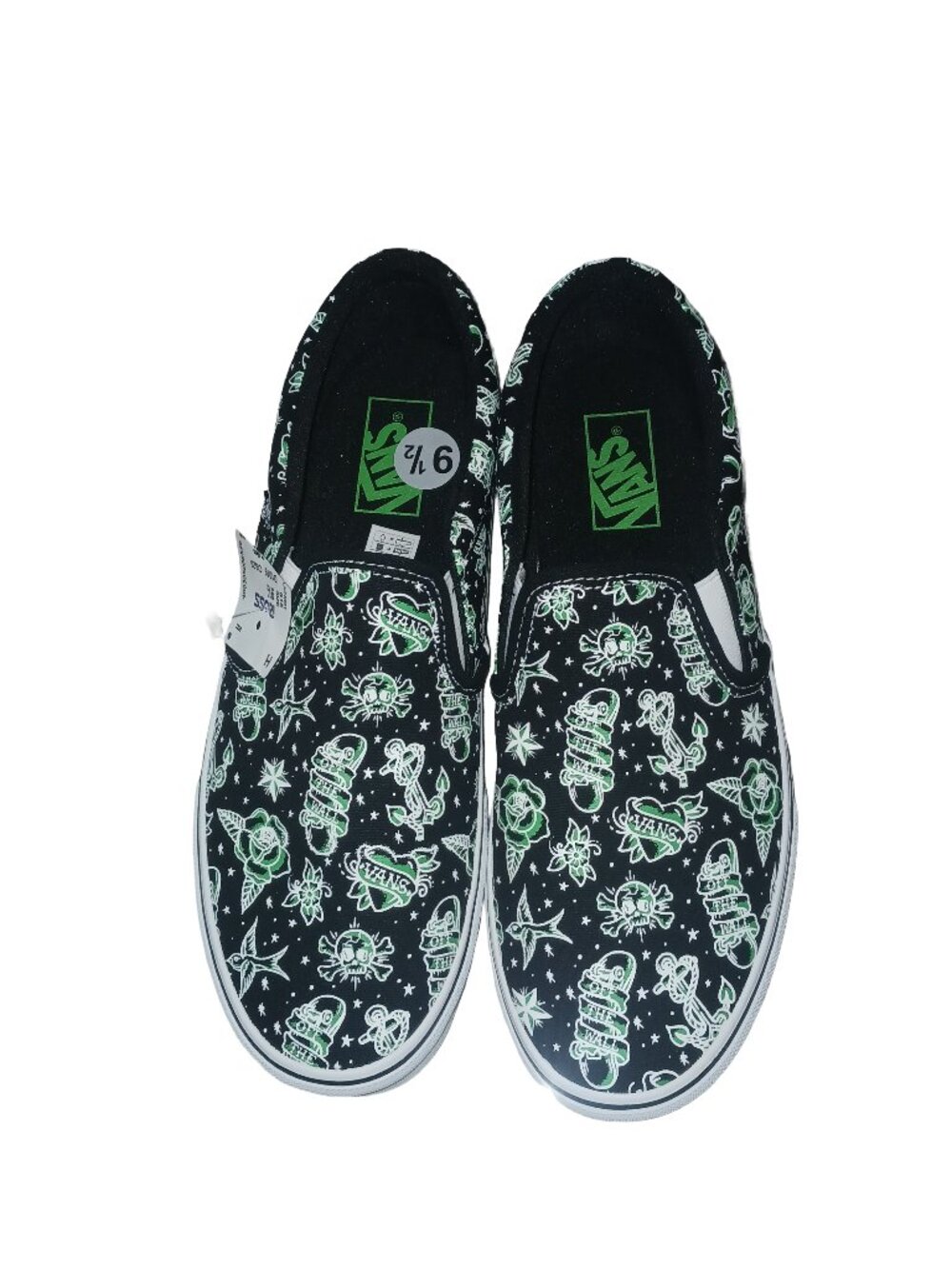 Vans Classic Slip‑On Tattoo Print – NWT – Size 9.5